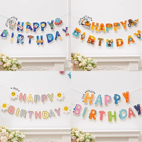 DIY - Happy Birthday Flag Theme